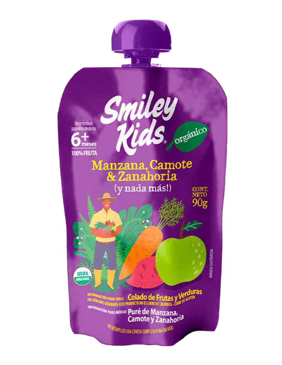Pure de Frutas y Verduras Smiley Kids