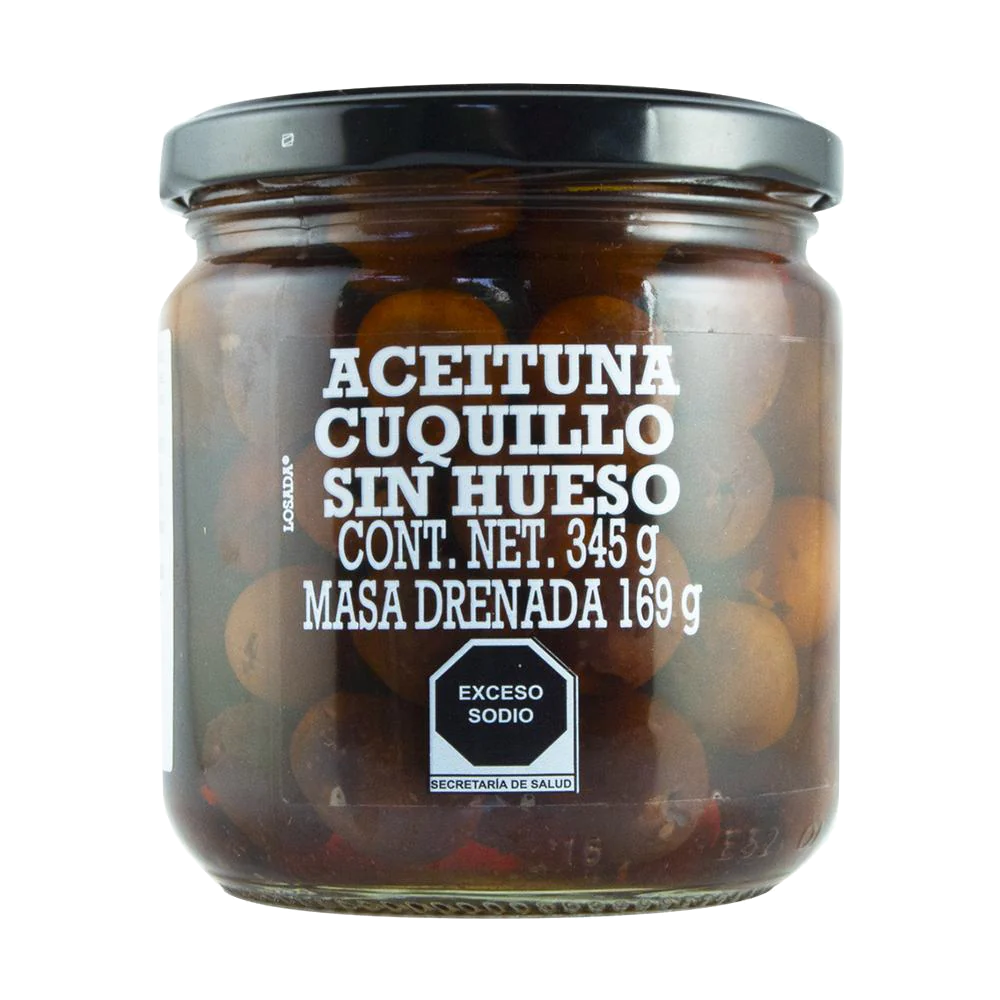 Aceituna Cuquillo sin Hueso Natural 345g Losada